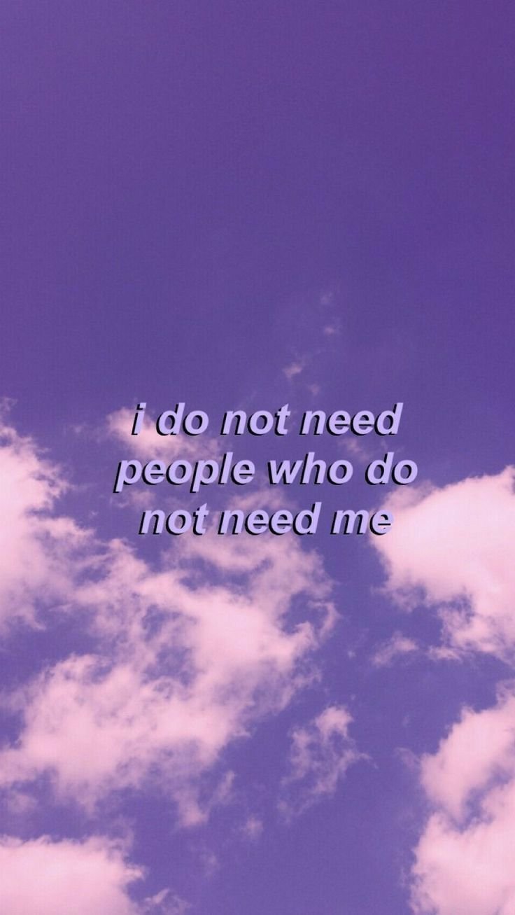 I do not need people