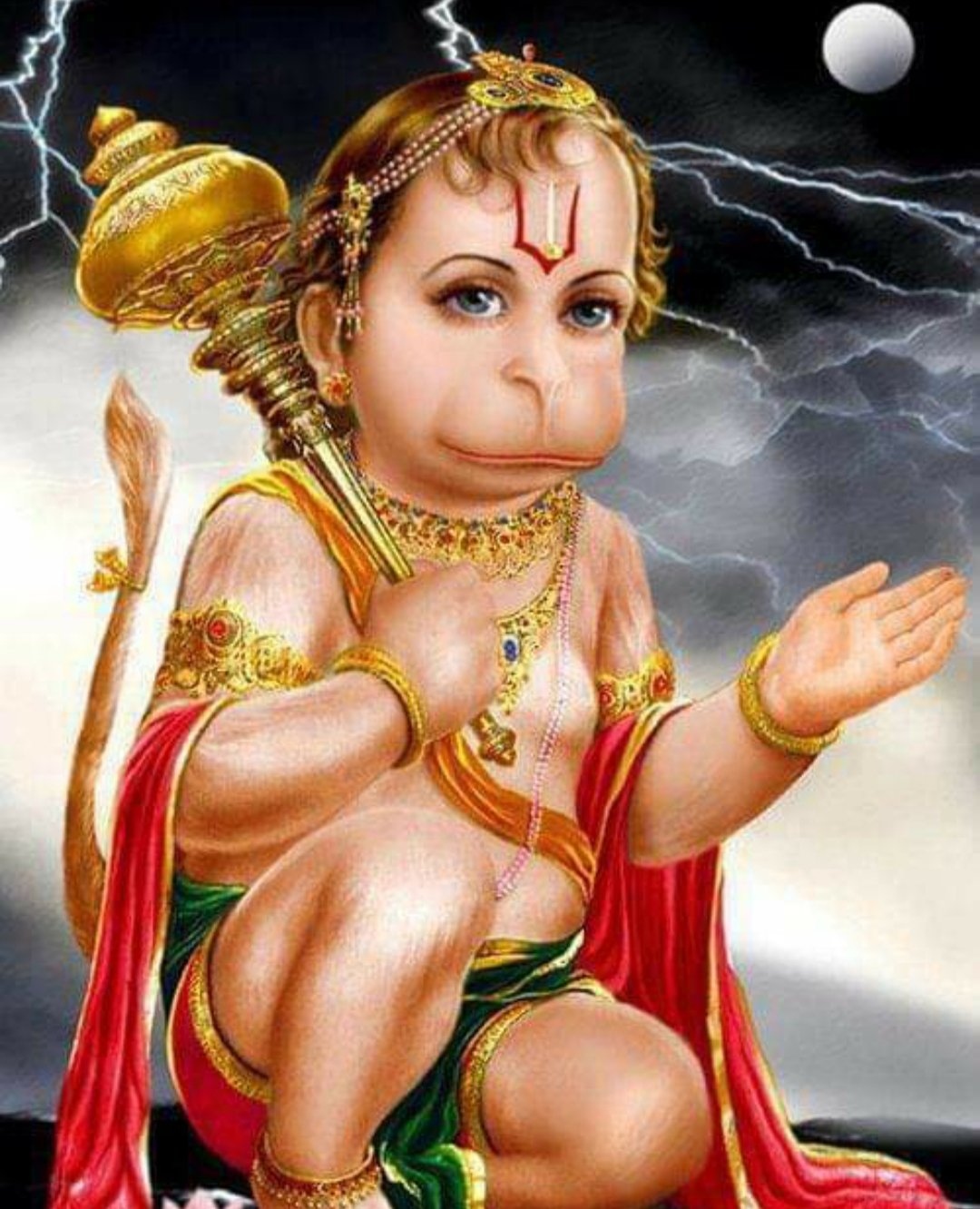 Bal Hanuman With Sky Background