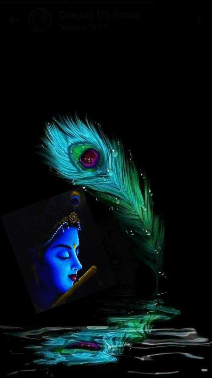 Lord Krishna And Peacock Feather