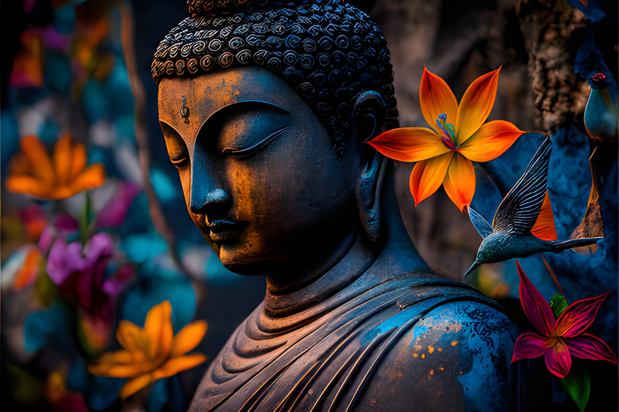 Buddha Photos Hd - Flowers Background