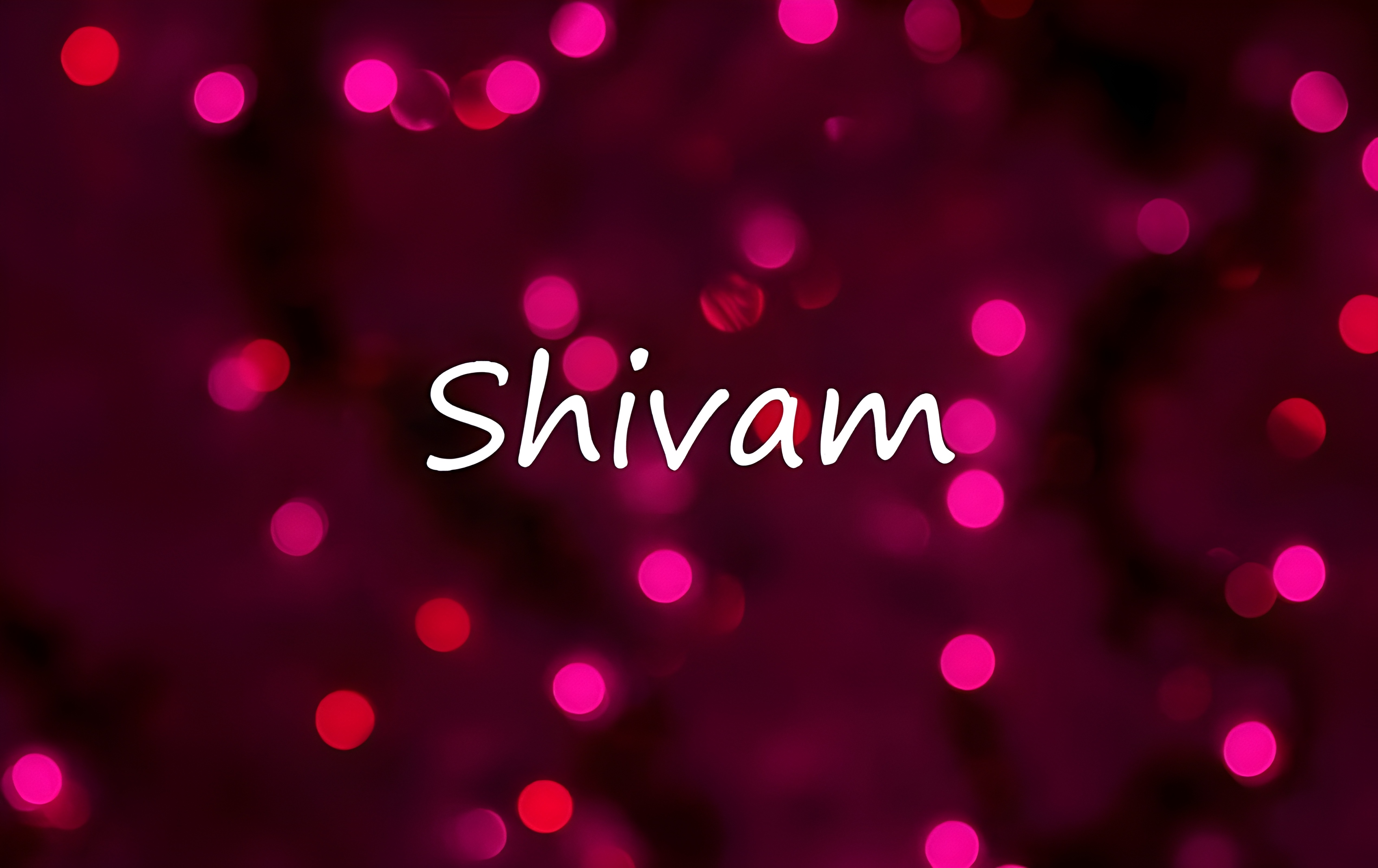Shivam name - light bokeh
