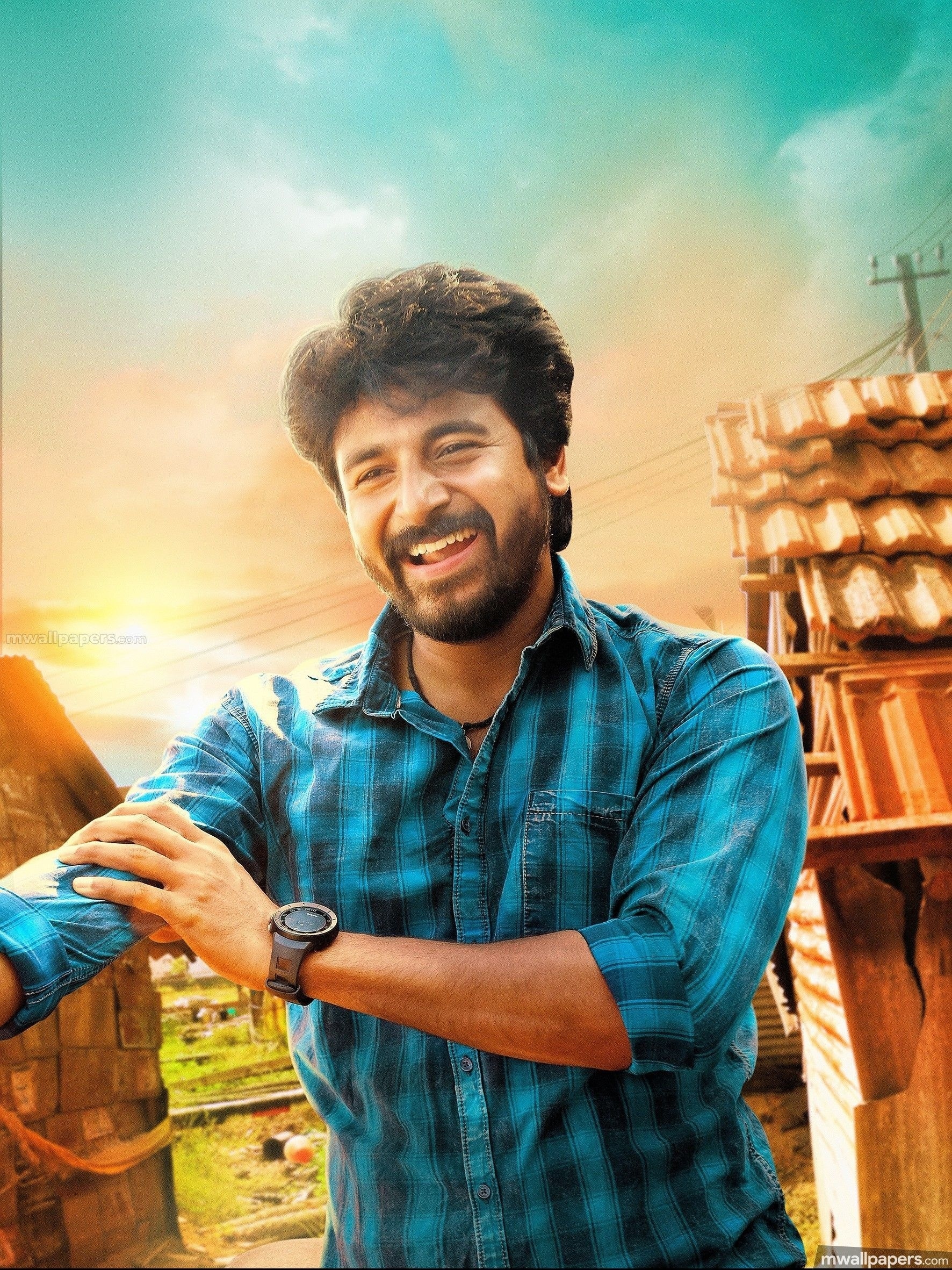 Sivakarthikeyan In Blue Shirt
