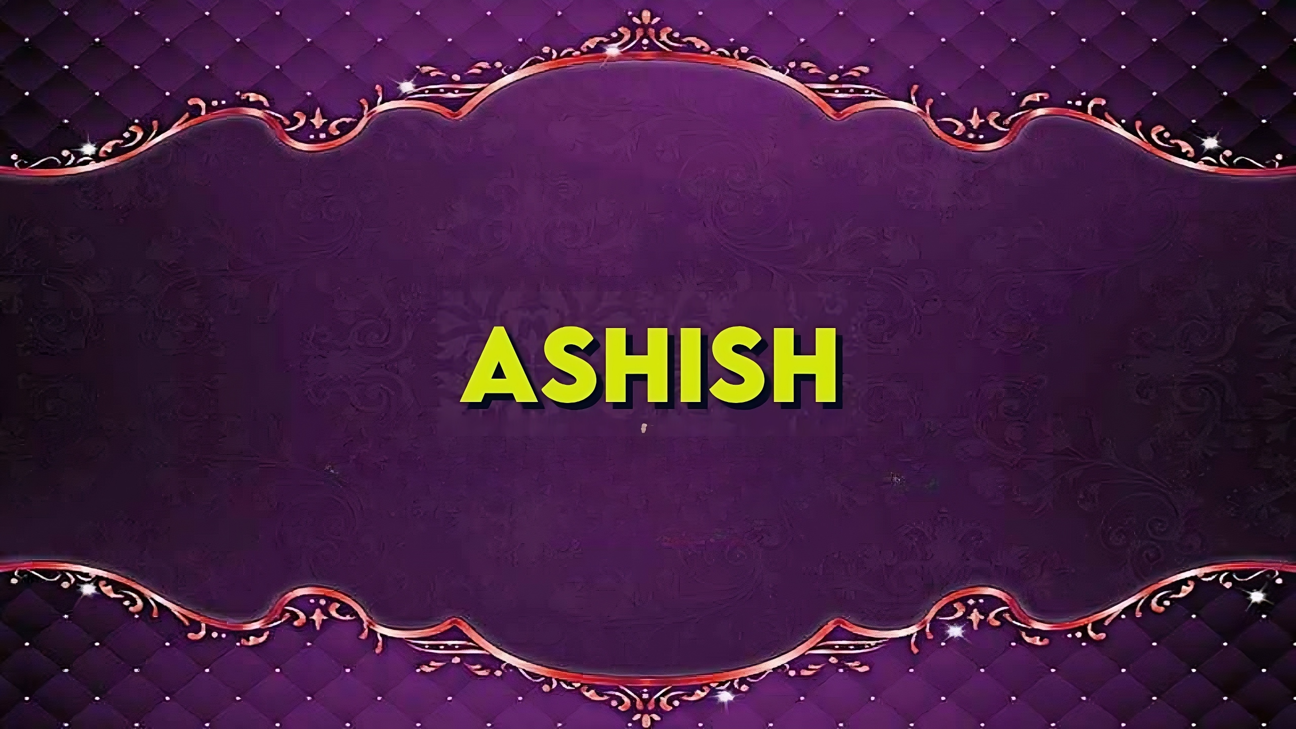 Ashish Name - purple bg ashish