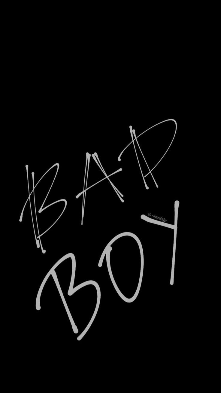Bad Boy Written On Black Board