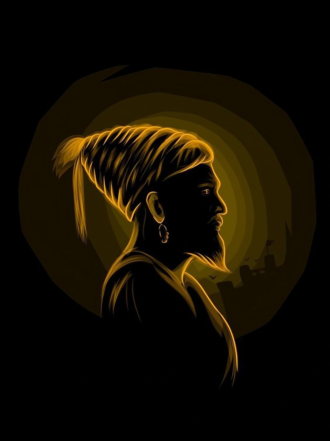Shivaji Maharaj Yanchi - Yellow Animated