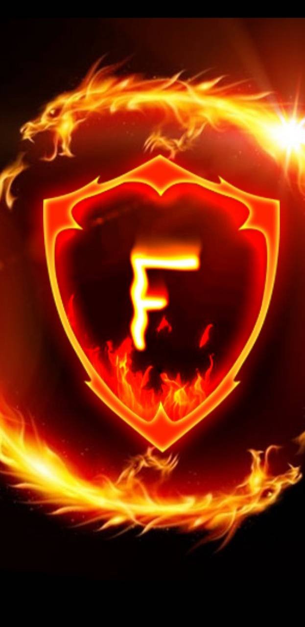 Letter f fire flame