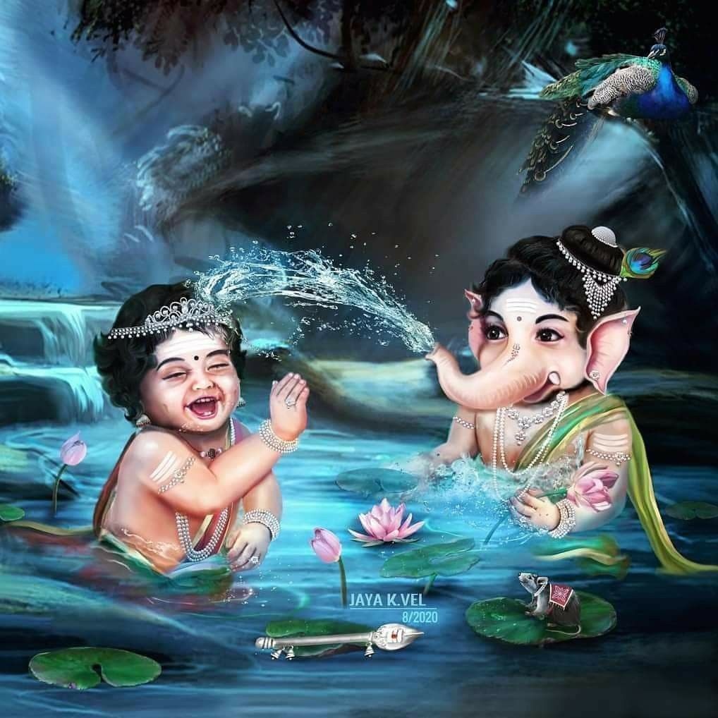 Murugan Images Hd - Playing - Brothers - Lord Ganesha - Lord Murugan