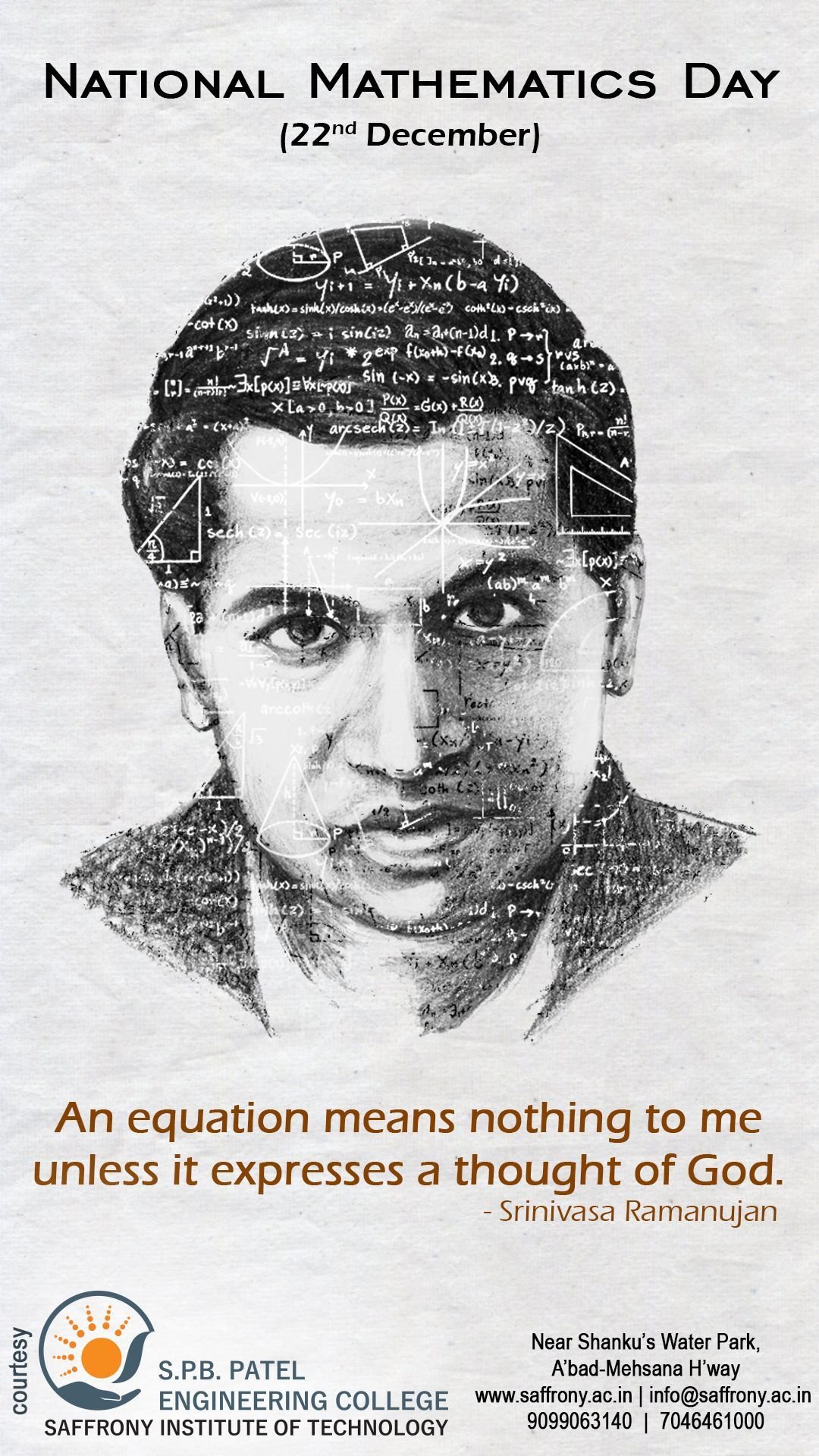 Srinivasa Ramanujan on math art