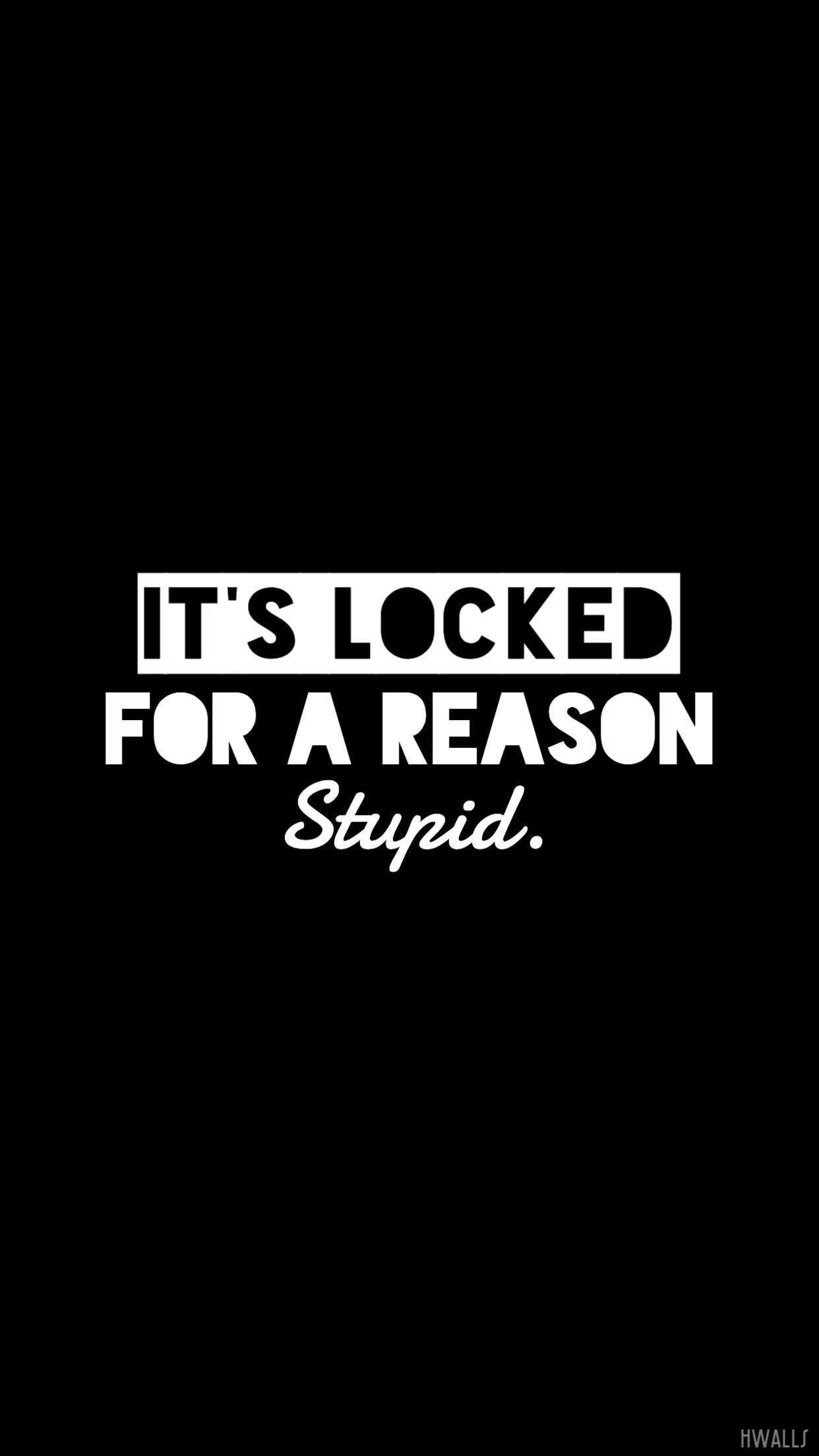 Its locked for a reason - blackbackground