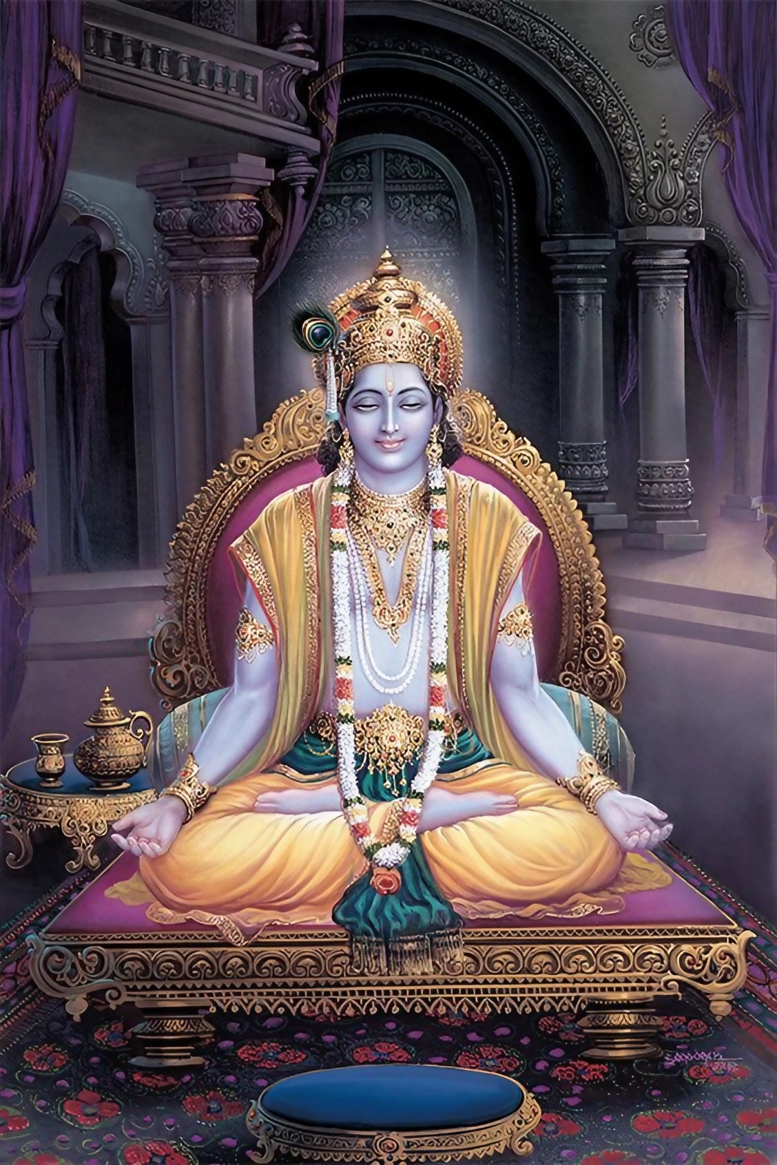 Lord krishna meditation Dpz Whatsapp DP Download