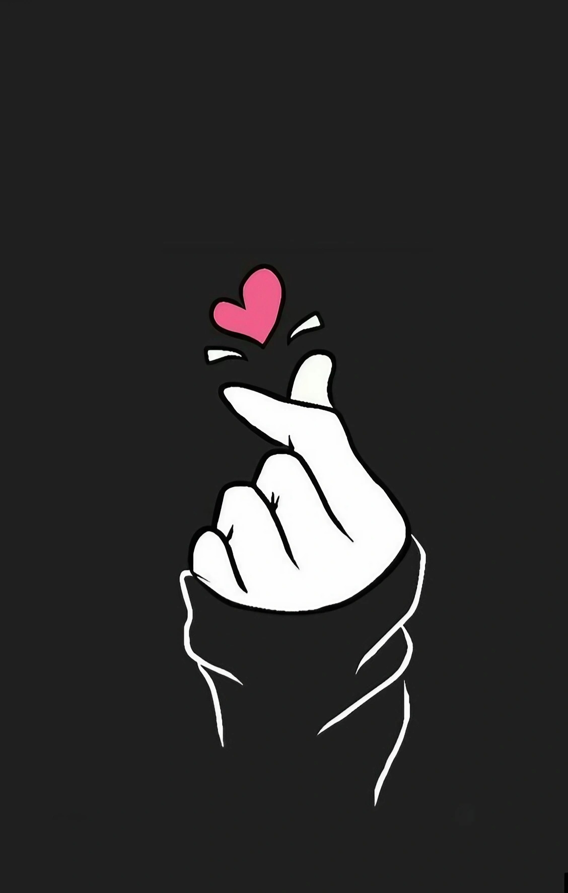 Finger Love - Black Background