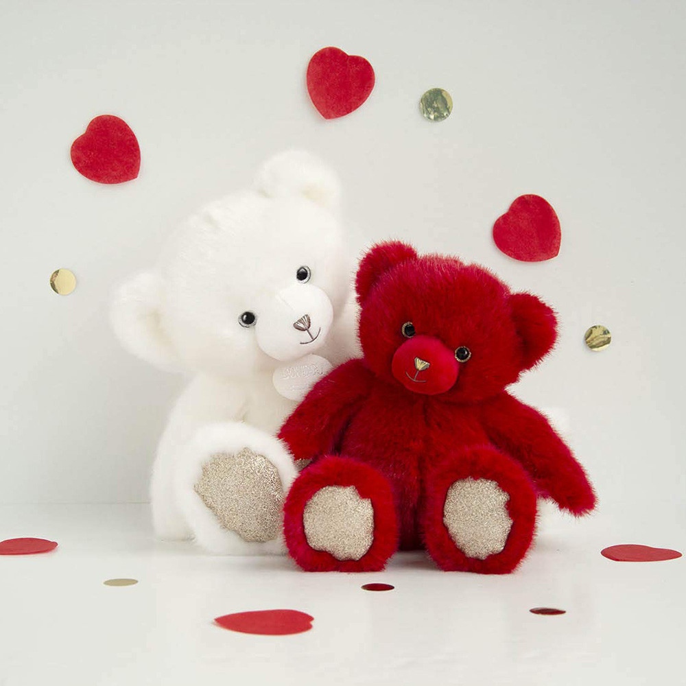 Teddy Bear Love - Red And White - Teddy Bear