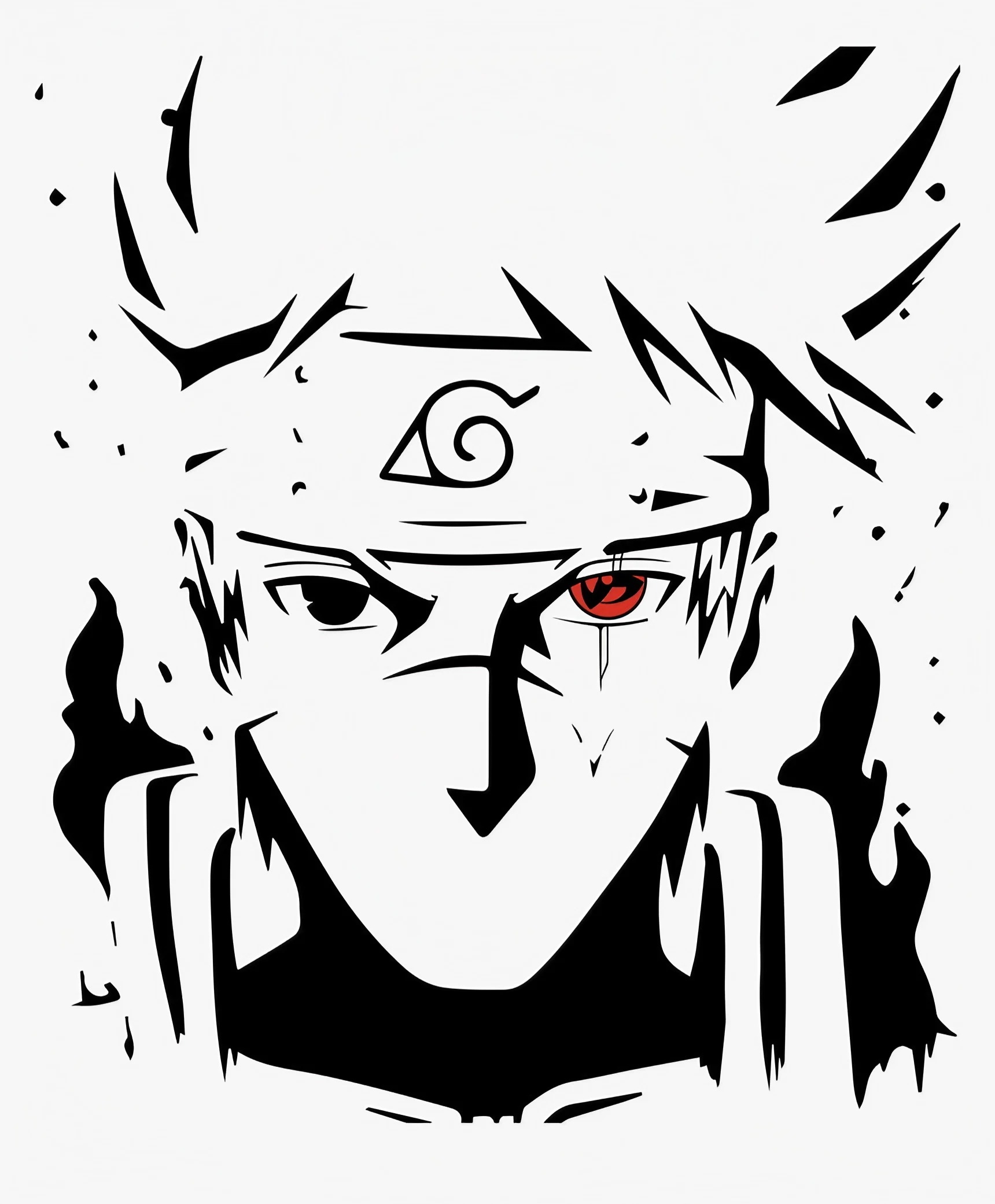 Pencil Drawing - Naruto Red Eye