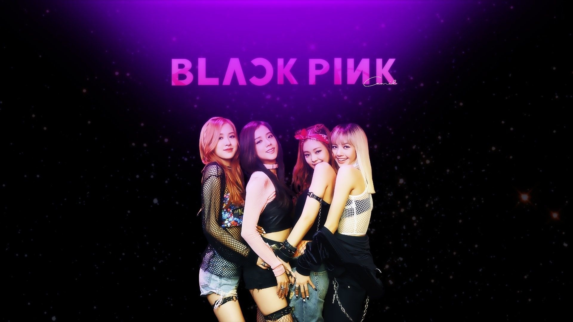 Blackpink Logo Colourful With Group
