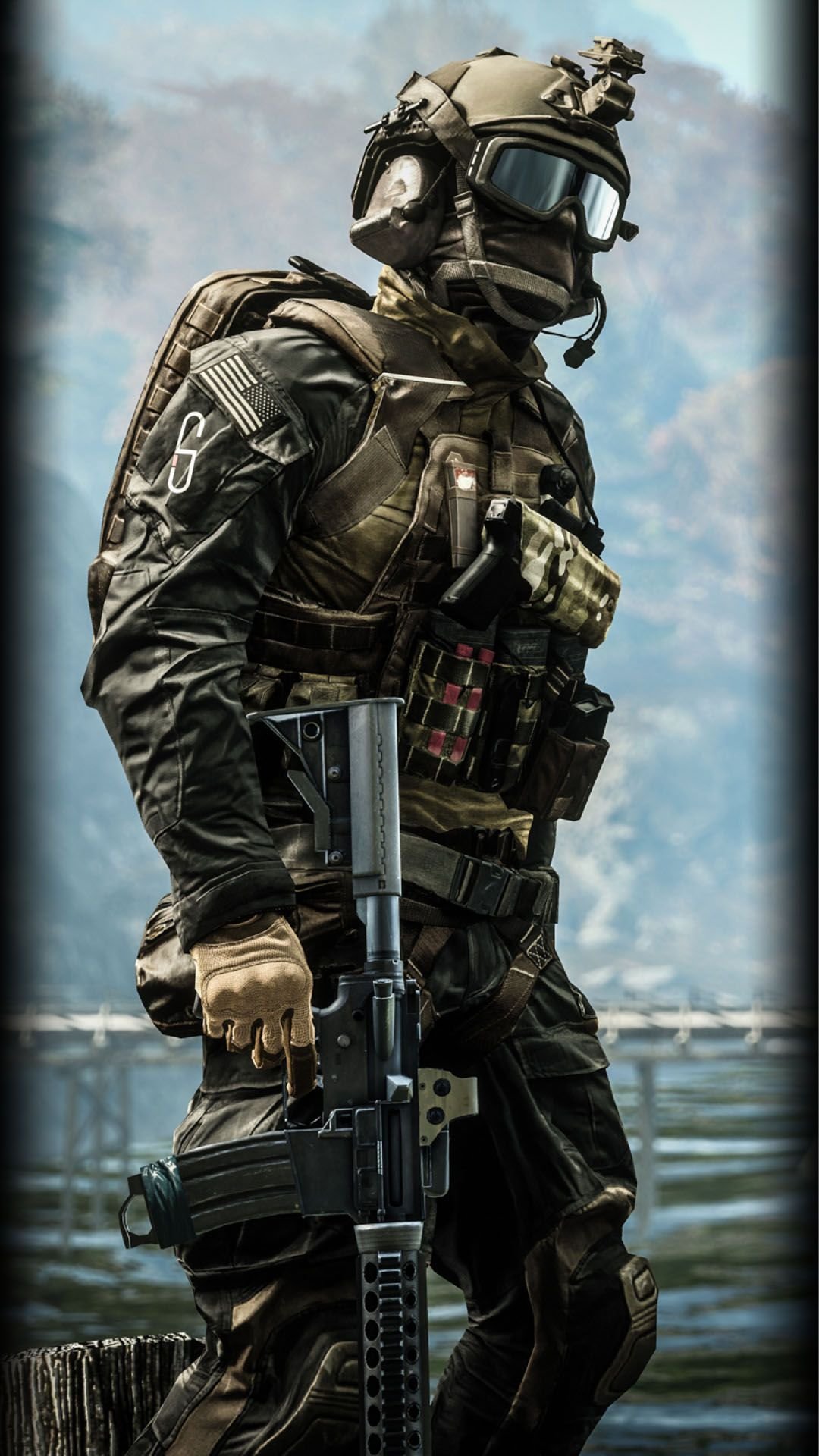 Commando Officer With Gun