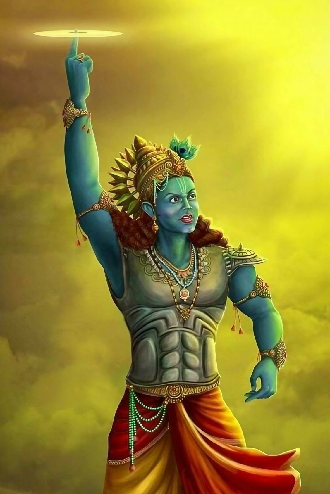 Lord Krishna Animated - Sudarshana Chakra